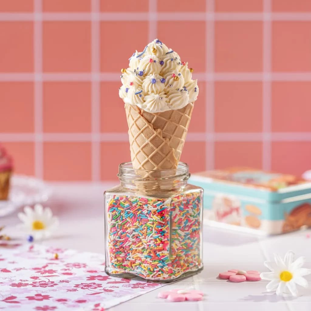 Vanilla Ice Cream Cone Cupcake