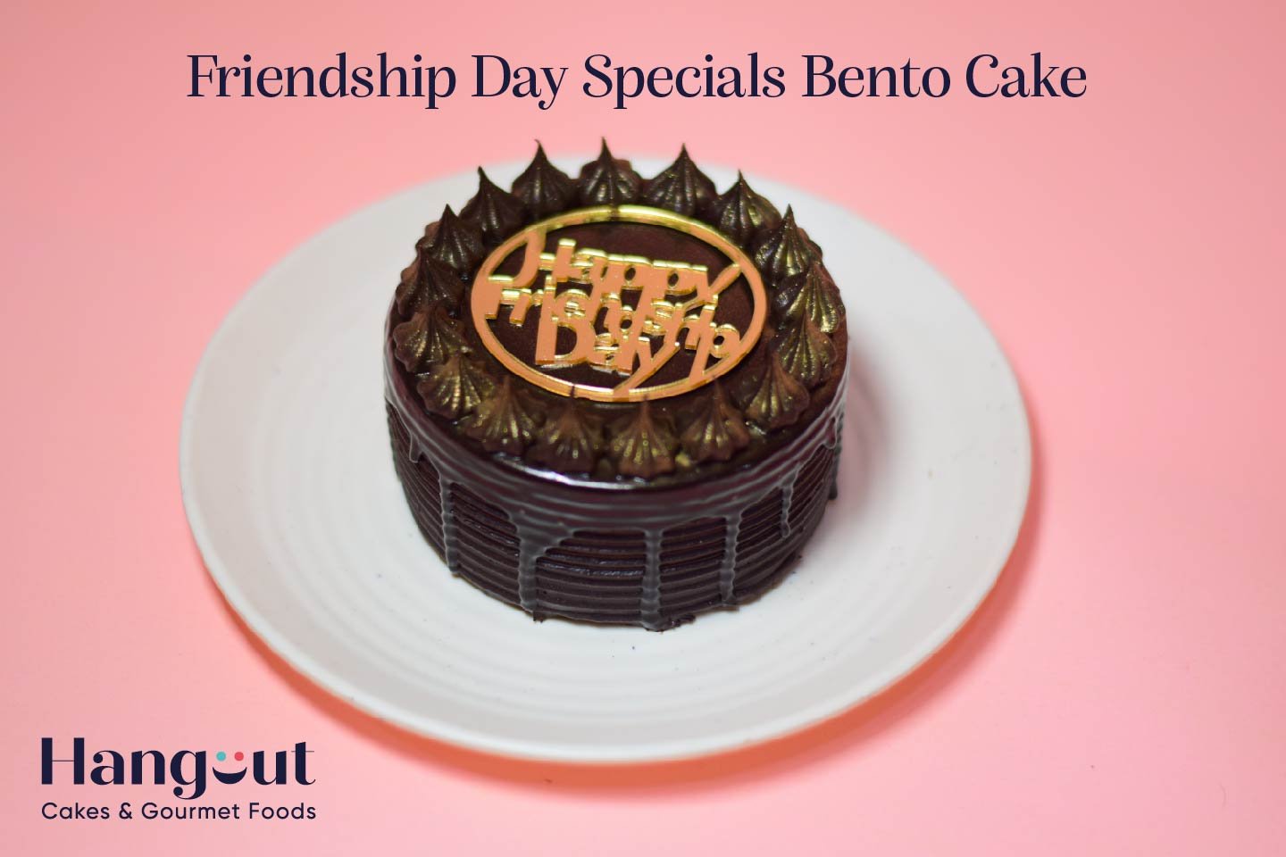 Friendship Day Black Forest Cake Half kg : Gift/Send Friendship Day Gifts  Online HD1143560 |IGP.com