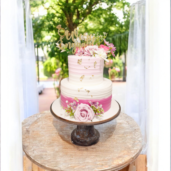 2 Tier Engagemnet Cake