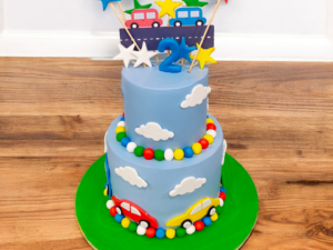 2 Tier Car Cake