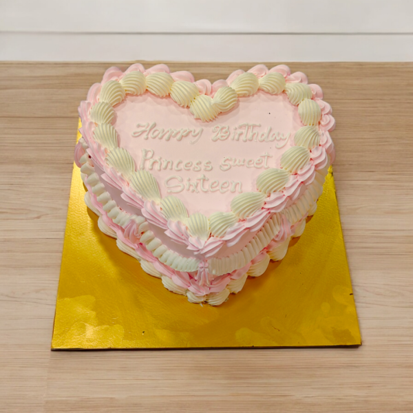 Vintage Heart Shaped Cake