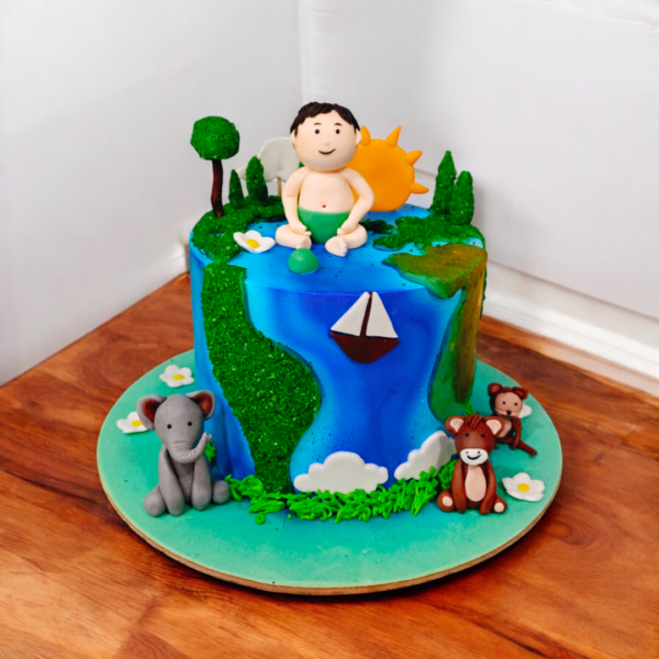 Jungle & River Themed Cake