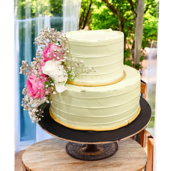 Simple 2 Tier Wedding Cake