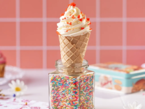 Red Velvet Ice Cream Cone Cupcake
