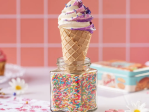 Blueberry Ice Cream Cone Cupcake