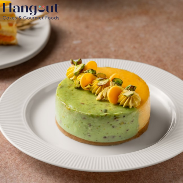 Mango Pistachio Baked Bento Cheesecake
