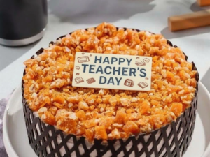 Teacher's Day Praline Butterscotch Cake