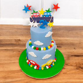 2 Tier Car Cake
