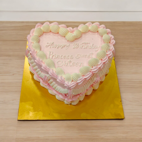 Vintage Heart Shaped Cake