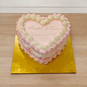 Vintage Heart Shaped Cake