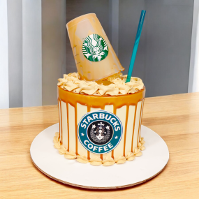 Starbucks Themed Cake