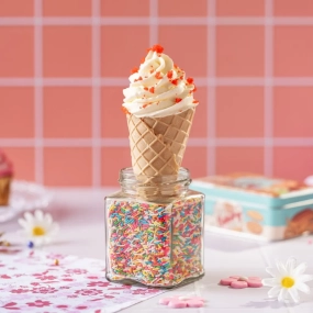 Red Velvet Ice Cream Cone Cupcake