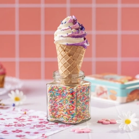 Blueberry Ice Cream Cone Cupcake