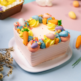 Mango easter special bento cake